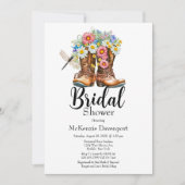 Vrijgezellenfeest van Cowgirl Boots Floral Dragonf Kaart (Voorkant)