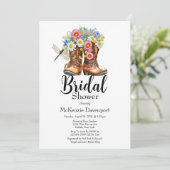 Vrijgezellenfeest van Cowgirl Boots Floral Dragonf Kaart (Staand voorkant)