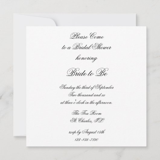 Vrijgezellenfeest van Daffodil en Pearls Kaart (Achterkant)