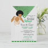 Vrijgezellenfeest van de Afrikaanse Amerikaanse Vr Kaart (Staand voorkant)