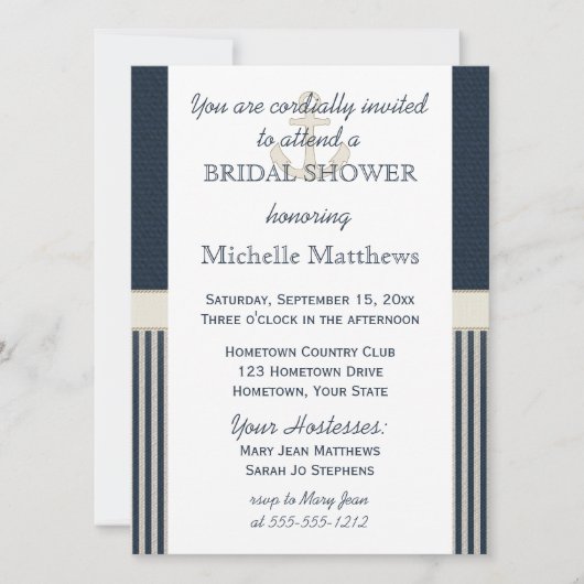 Vrijgezellenfeest van de anker van het schip van d kaart (Voorkant)