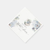 Vrijgezellenfeest van de Blauwe Hydrangeas-theepar Servet (Hoek)