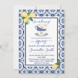 Vrijgezellenfeest van de blauwe mediterrane Lemons Feestdagenkaart