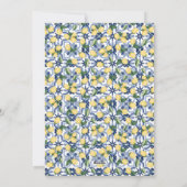 Vrijgezellenfeest van de blauwe mediterrane Lemons Feestdagenkaart (Achterkant)