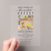 Vrijgezellenfeest van de Bloemenmarkt van de water Acryl Uitnodigingen (Insitu (Draagbaar))