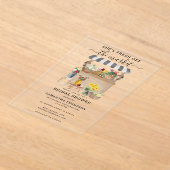 Vrijgezellenfeest van de Bloemenmarkt van de water Acryl Uitnodigingen (Laagn)