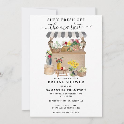 Vrijgezellenfeest van de Bloemenmarkt van de water Kaart (Voorkant)