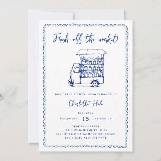 Vrijgezellenfeest van de boerenmarkt kaart (Voorkant)