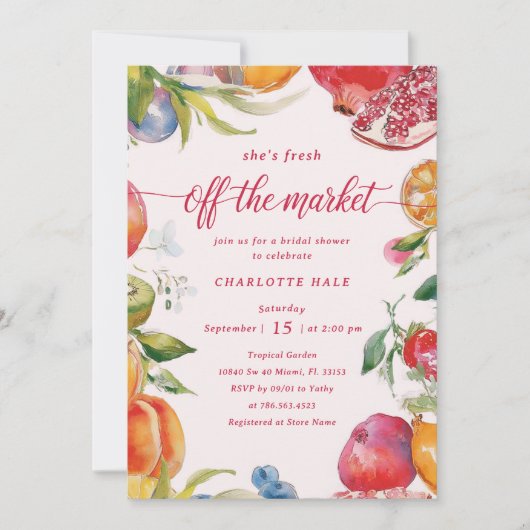 Vrijgezellenfeest van de boerenmarkt kaart (Voorkant)