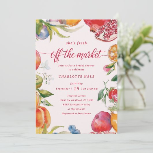 Vrijgezellenfeest van de boerenmarkt kaart (Staand voorkant)