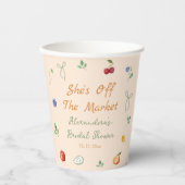 Vrijgezellenfeest van de boerenmarkt papieren bekers (Voorkant)