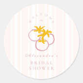 Vrijgezellenfeest van de boerenmarkt ronde sticker (Voorkant)