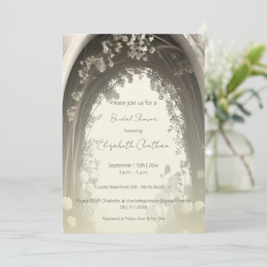 Vrijgezellenfeest van de Boho Botanical Arch Kaart (Staand voorkant)