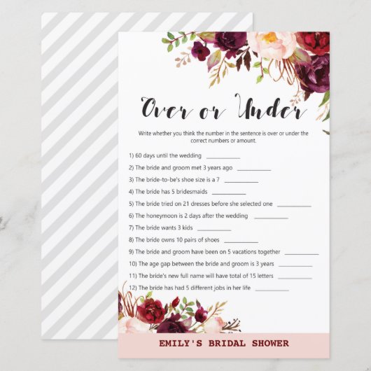 Vrijgezellenfeest van de Bourgogne (Voorkant / Achterkant)