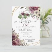 Vrijgezellenfeest van de Bourgogne-bloemen voor wi Kaart (Staand voorkant)