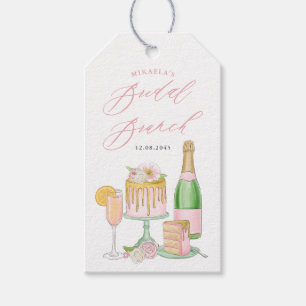 Vrijgezellenfeest van de Champagne Drip Cake Cadeaulabel