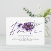 Vrijgezellenfeest van de eierplant Paarse Floral Kaart (Staand voorkant)