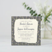  Vrijgezellenfeest van de Floral Navy Blue Kaart (Staand voorkant)