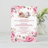 Vrijgezellenfeest van de Garden Tea Party Kaart (Staand voorkant)