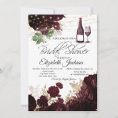 Vrijgezellenfeest van de Glaslampglas Burgundy Flo Kaart (Voorkant)