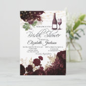 Vrijgezellenfeest van de Glaslampglas Burgundy Flo Kaart (Staand voorkant)