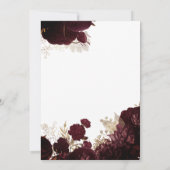 Vrijgezellenfeest van de Glaslampglas Burgundy Flo Kaart (Achterkant)