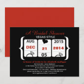 Vrijgezellenfeest van de gokautomaat kaart (Voorkant / Achterkant)