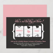 Vrijgezellenfeest van de gokautomaat kaart (Voorkant / Achterkant)