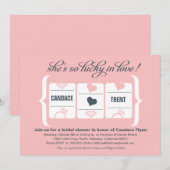 Vrijgezellenfeest van de gokautomaat kaart (Voorkant / Achterkant)