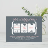 Vrijgezellenfeest van de gokautomaat kaart (Staand voorkant)