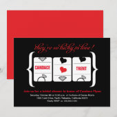 Vrijgezellenfeest van de gokautomaat kaart (Voorkant / Achterkant)