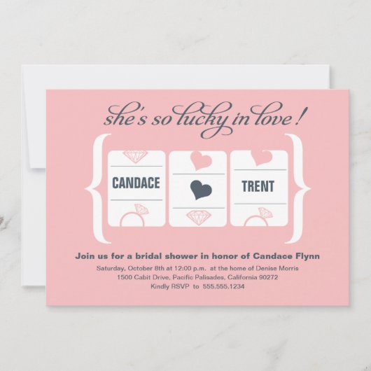 Vrijgezellenfeest van de gokautomaat kaart (Voorkant)