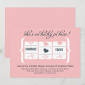 Vrijgezellenfeest van de gokautomaat kaart (Voorkant / Achterkant)