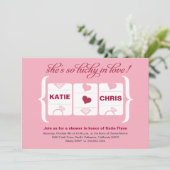 Vrijgezellenfeest van de gokautomaat kaart (Staand voorkant)