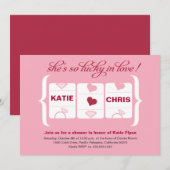 Vrijgezellenfeest van de gokautomaat kaart (Voorkant / Achterkant)