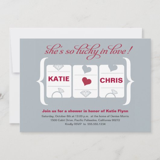 Vrijgezellenfeest van de gokautomaat kaart (Voorkant)