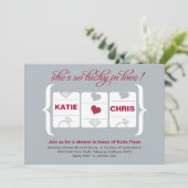 Vrijgezellenfeest van de gokautomaat kaart (Staand voorkant)