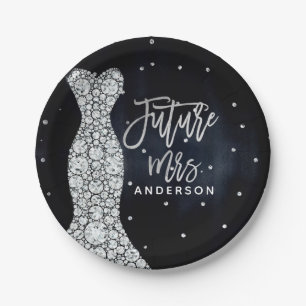 Vrijgezellenfeest van de Kleding van de diamanten Papieren Bordje