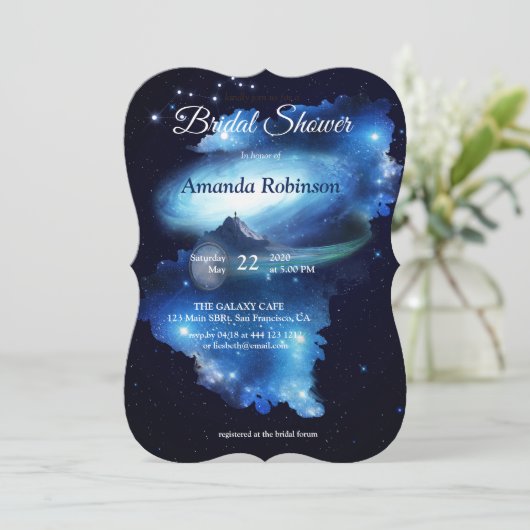 Vrijgezellenfeest van de kosmische ruimte kaart (Staand voorkant)