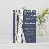 Vrijgezellenfeest van de lampjes rond de vogelboom kaart (Staand voorkant)