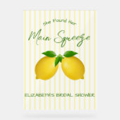 Vrijgezellenfeest van de Lemon Main Squeeze Acryl Bord (Voorkant)