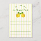 Vrijgezellenfeest van de Lemon Main Squeeze Advieskaart (Voorkant)