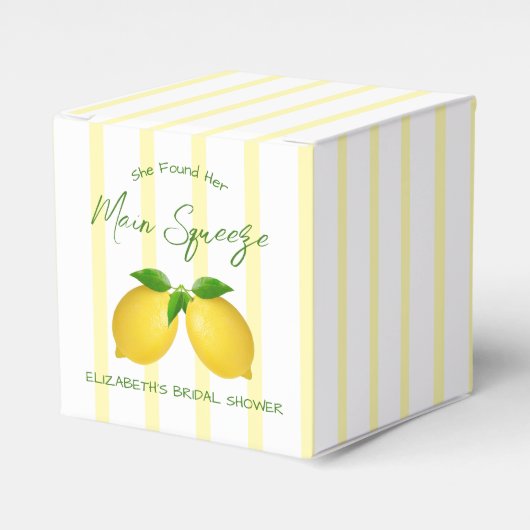 Vrijgezellenfeest van de Lemon Main Squeeze Bedankdoosjes (Voorkant Zijde)