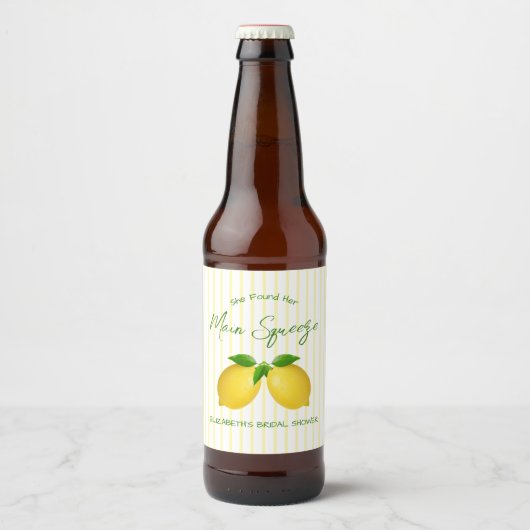 Vrijgezellenfeest van de Lemon Main Squeeze Bier Etiket (Voorkant)