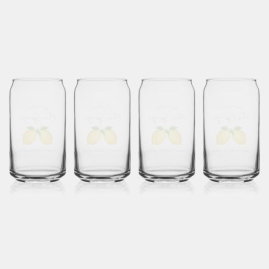 Vrijgezellenfeest van de Lemon Main Squeeze Blikvorm Glas (Achterkant)