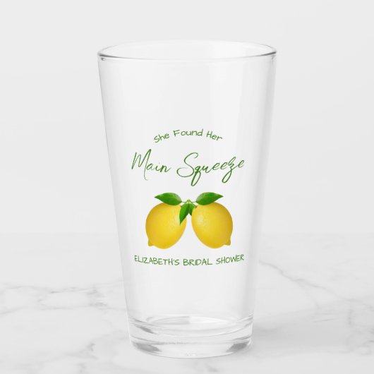 Vrijgezellenfeest van de Lemon Main Squeeze Glas (Voorkant)