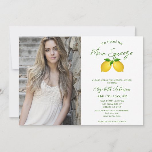 Vrijgezellenfeest van de Lemon Main Squeeze Kaart (Voorkant)