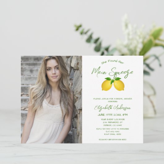 Vrijgezellenfeest van de Lemon Main Squeeze Kaart (Staand voorkant)