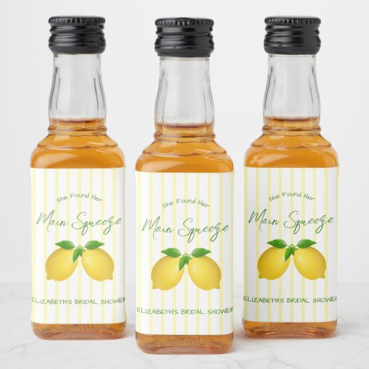 Vrijgezellenfeest van de Lemon Main Squeeze Likeurfles Etiket (Flessen)
