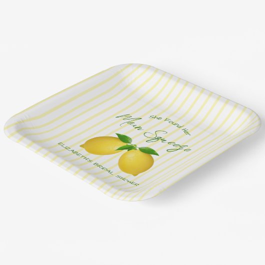 Vrijgezellenfeest van de Lemon Main Squeeze Papieren Bordje (Gebogen)